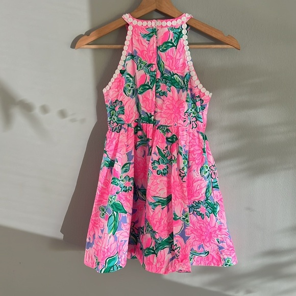 Lilly Pulitzer Kinley Little Girl Tropical Floral Print Dress - Picture 2 of 10